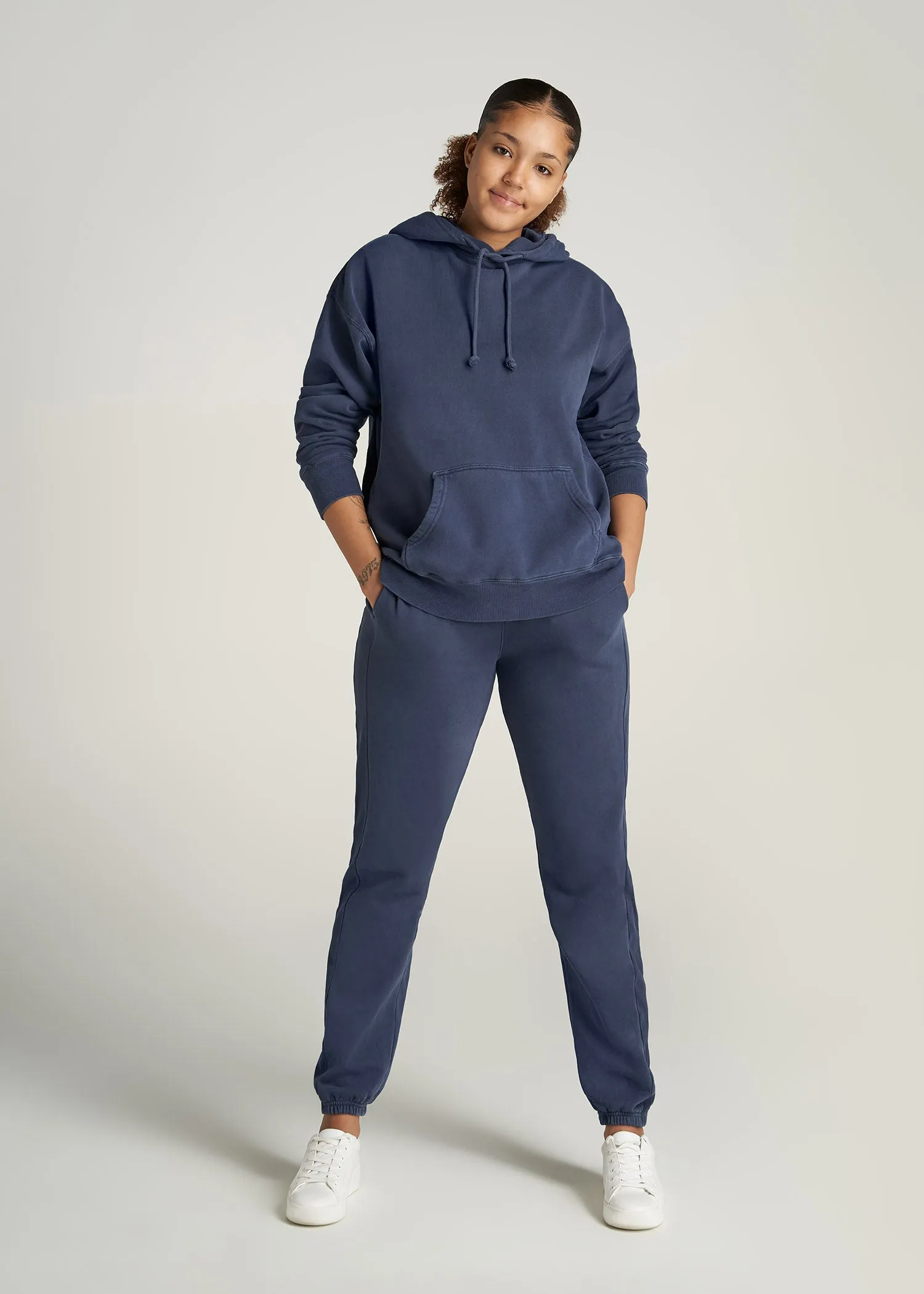 Wearever Fleece Regular Fit Women's Tall Sweatpants in Navy