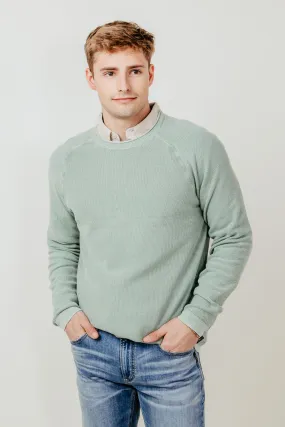 Weatherproof Vintage Stone Wash Crewneck Sweater for Men in Green | S2440120GK-FELDSPARGREEN