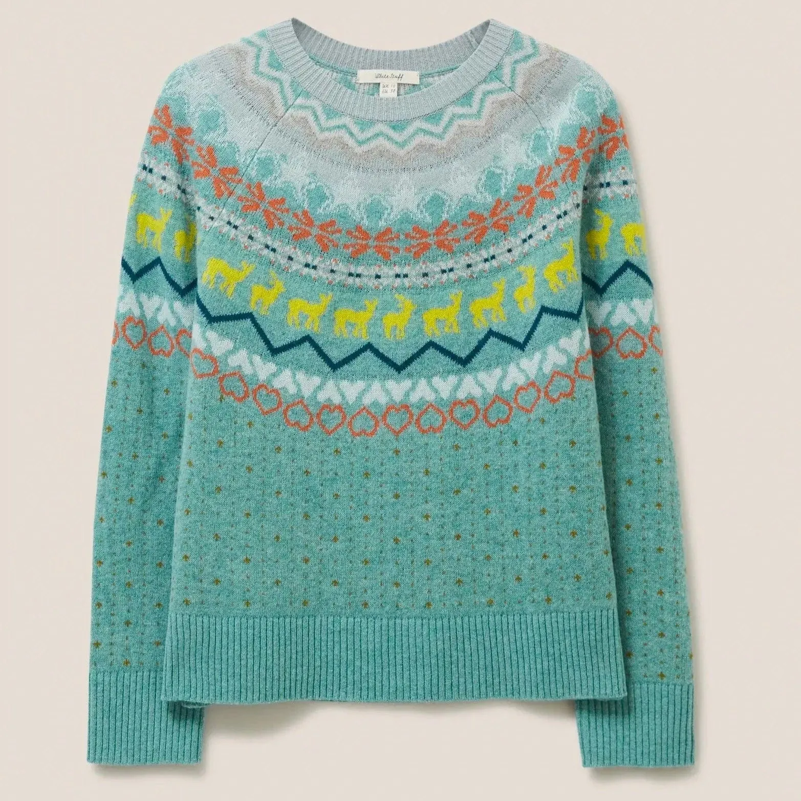 White Stuff Winters Walk Jumper Teal Mlt