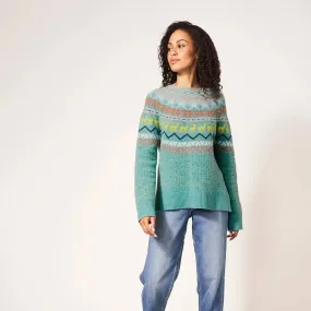 White Stuff Winters Walk Jumper Teal Mlt