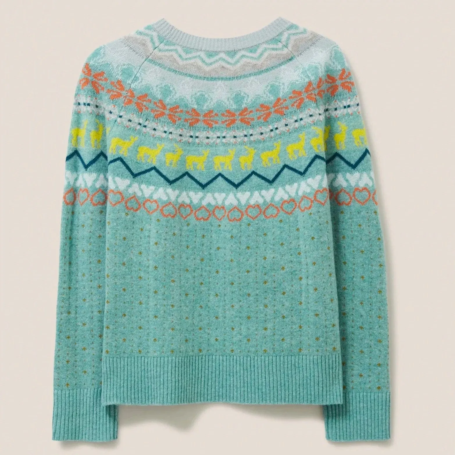 White Stuff Winters Walk Jumper Teal Mlt