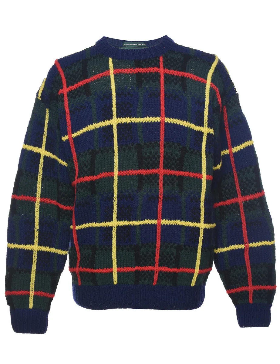 Wool Britches Checked Jumper - S