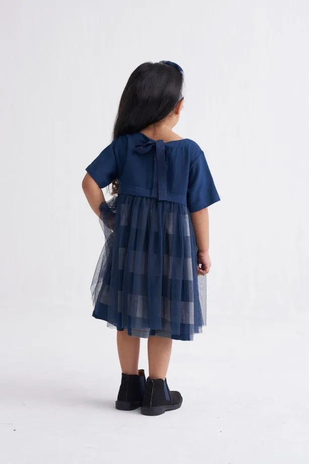 Yoke Dress - Navy