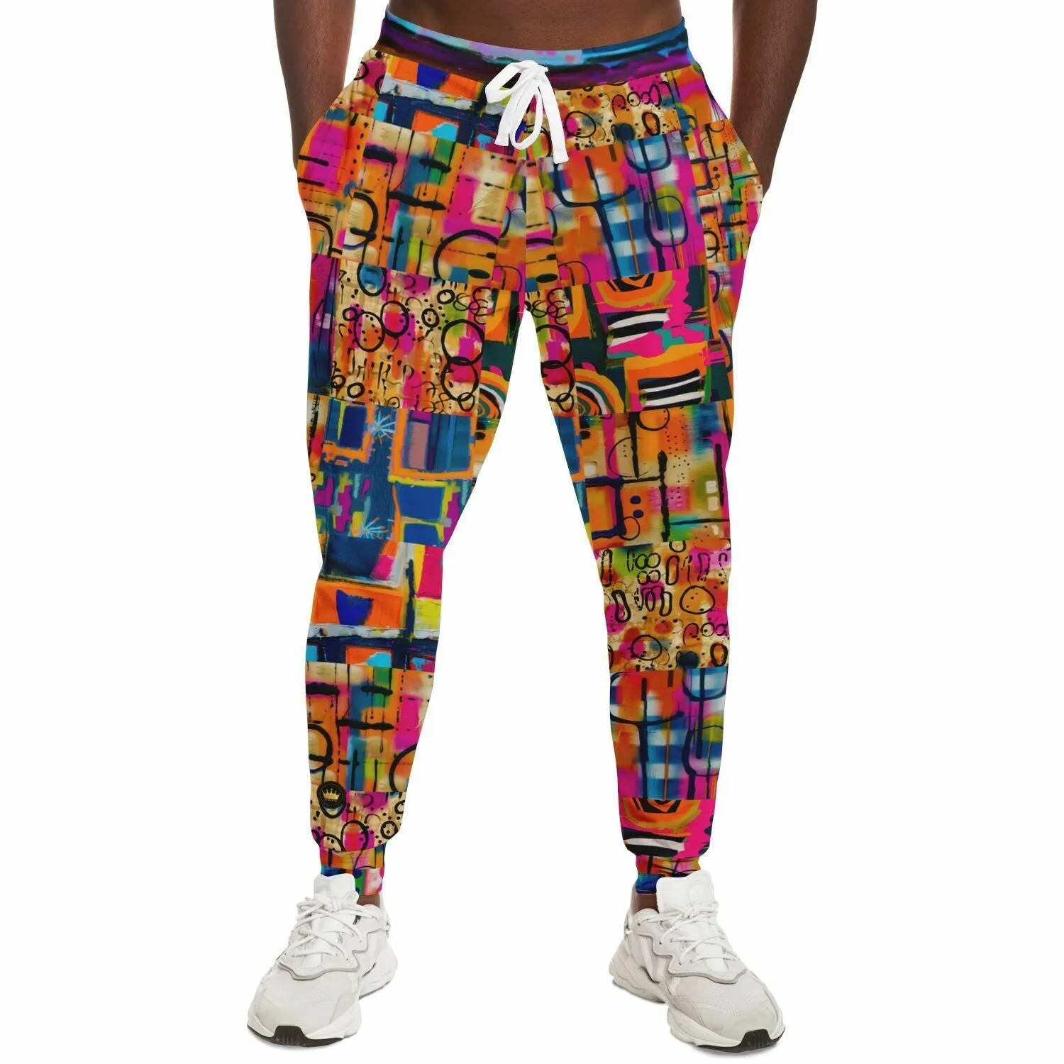 You Got Me Abstract Leopard Graffiti Eco-Poly Unisex Joggers