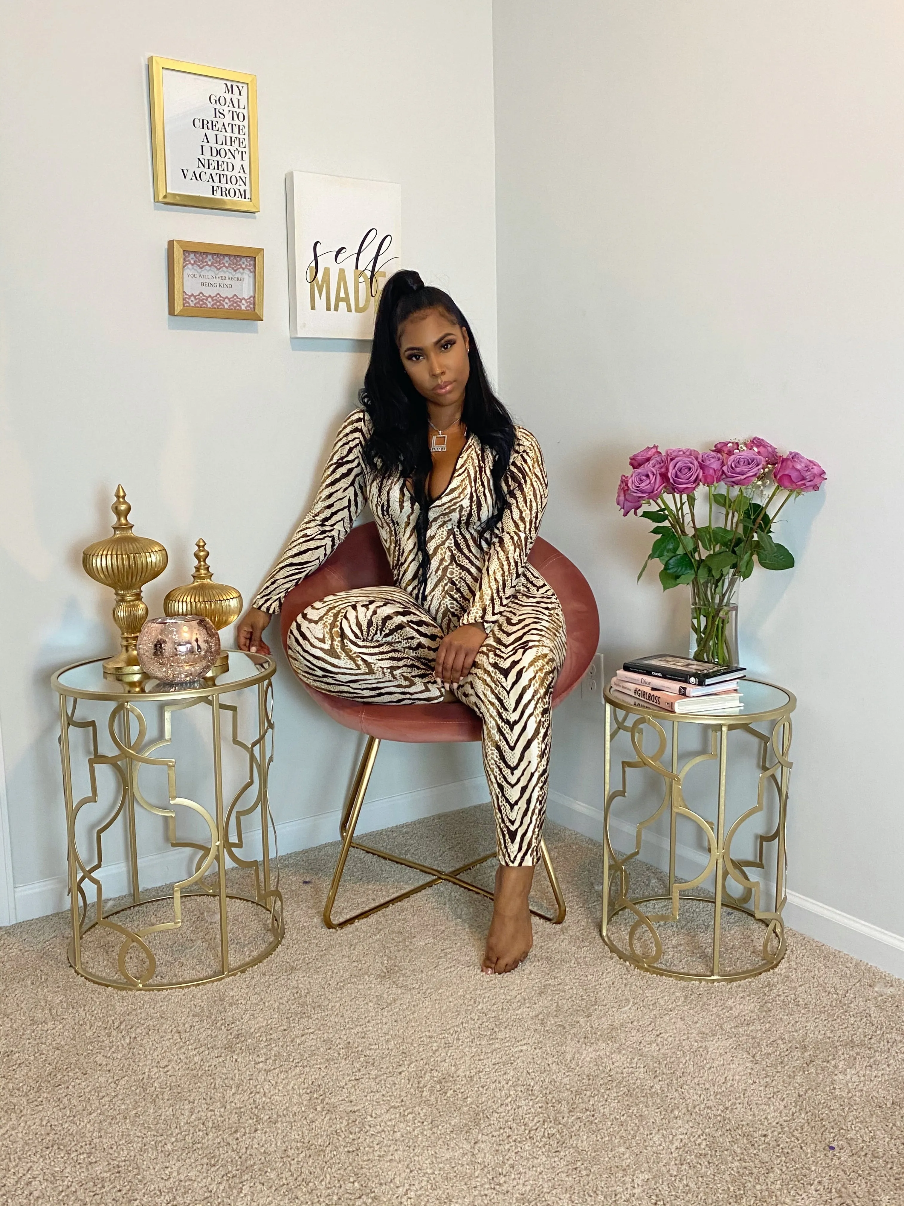 Zebra Nudes Jumpsuit